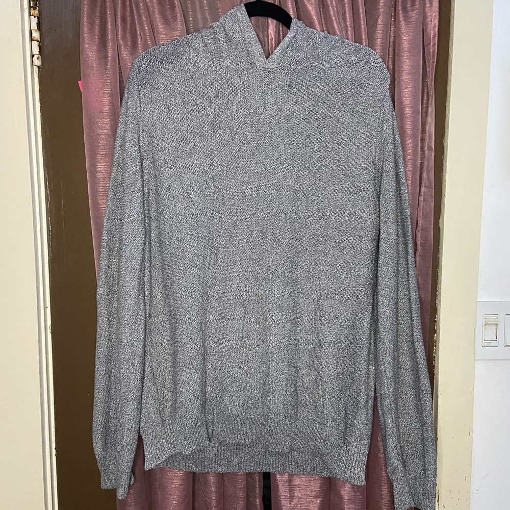 prAna 100% Organic Cotton Men's Gray Hooded Sweatshirt